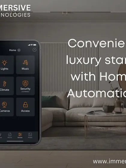 Convenient luxury starts with unified control. Our intuitive home automation app brings all your smart devices together, allowing you to manage lights, climate, music, security cameras, and access from a single, elegant interface on your phone.