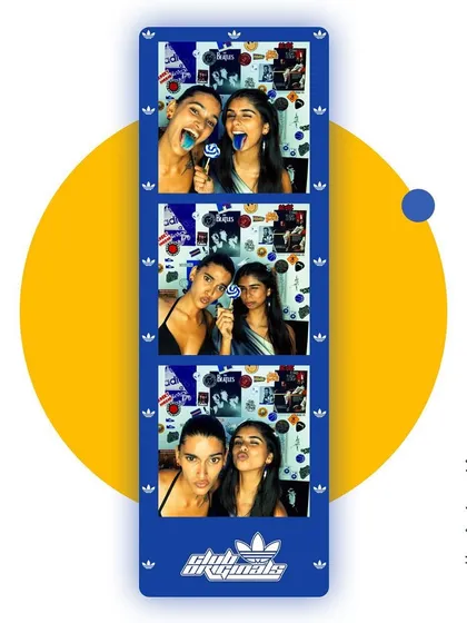 Another fun photo strip from the Adidas event, showcasing how guests can get creative. These instant keepsakes are a fantastic way to make a lasting brand impression.