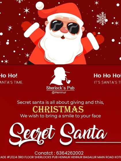 Ho Ho Ho. My Secret Santa event is all about giving and bringing a smile to my guests' faces during the holiday season.