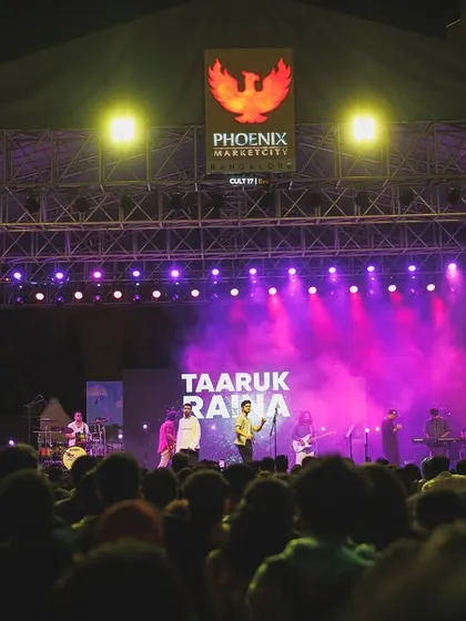 My partnerships extend to major venues, creating powerful co-branding opportunities. Here, you can see Phoenix Marketcity's branding prominently displayed on the main stage during a packed concert, showcasing a successful venue partnership that amplifies visibility for the event and its sponsors.