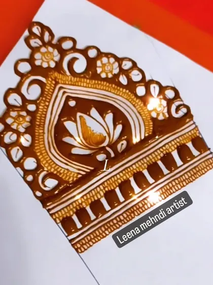 A close-up of a lotus cuff practice element.
