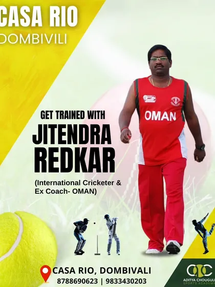 Learn from an international cricketer. Our cricket program is led by Jitendra Redkar, former international player and ex-coach for Oman, offering elite training for aspiring cricketers.