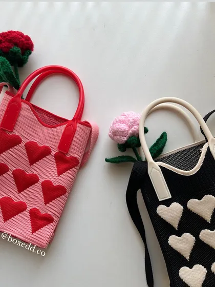 My limited edition heart-themed tote bags are perfect for Valentine's Day or as a cute gift for any 'girlie' girl.