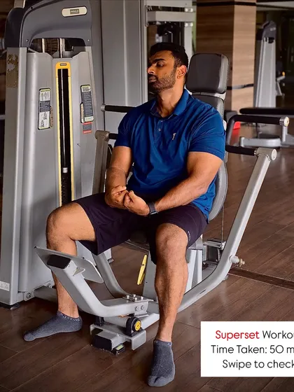 This is an example of a full-body superset workout that can be completed in just 50 minutes. It's perfect for those with limited time.