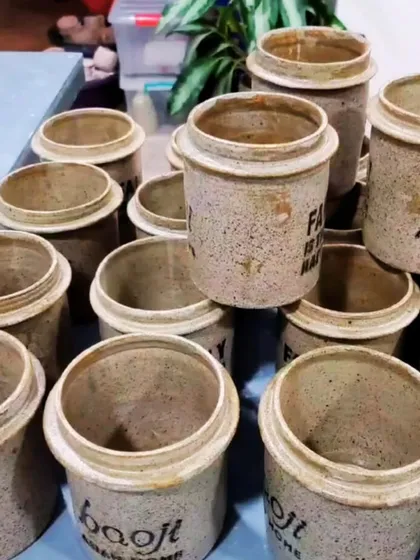 Here is a batch of custom-branded caddies for Baoji Asian Cafe, fresh from the studio. These stoneware pieces are built for durability and are perfect for holding cutlery, napkins, or condiments.