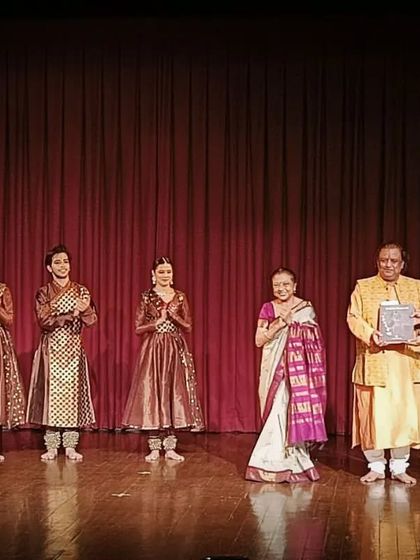 The artists receiving appreciation after the performance of our modern 'Tarana.' It is always an honor to share our creative explorations with an appreciative audience.