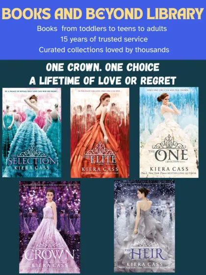 Thirty-five girls, one crown, and a chance at a lifetime of love. "The Selection Series" by Kiera Cass is a glittering royal dystopian fairytale that will steal your heart. A perfect read for fans of "The Hunger Games" and "Bridgerton."