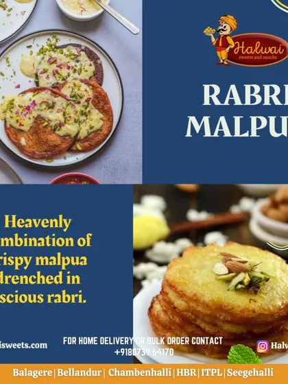 A heavenly combination of crispy malpua drenched in luscious rabri, my Rabri Malpua redefines sweet indulgence.