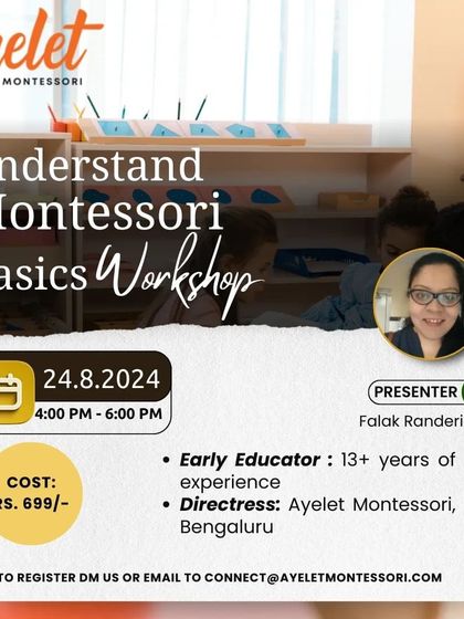 Join my "Understand Montessori Basics" online workshop. This 2-hour session is a perfect introduction for homeschooling parents or anyone curious about the core principles of Montessori, covering everything from child development to the 5-point curriculum.