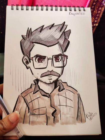 One of my early caricatures from a challenge I did. This is where my journey with this style really began.