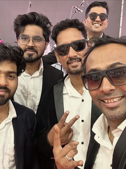 A quick selfie after an energetic performance for Canara Bank. We always have a blast with our corporate clients.