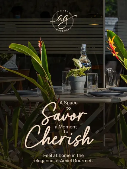 A space to savor, a moment to cherish. At Amiel Gourmet, it’s not just about the food, it’s about the experience. Feel at home in the elegance of my café.