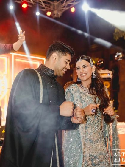 The happy couple, Diya and Arya, sharing a dance at their 'Midnight Marrakesh' Sufi night. Seeing these moments of pure joy is the ultimate reward for all the hard work.