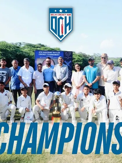 That winning feeling. Our entire team celebrating our championship win at the 4th Harcourt Butler Cricket Tournament. We play as a team, we win as a team.