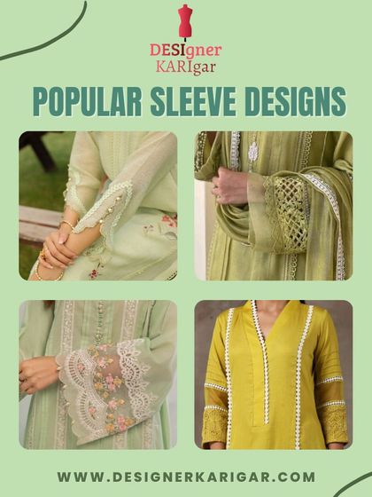 More sleeve design ideas, showcasing lace-detailed bell sleeves and pearl-embellished sleeves for a delicate and feminine touch.