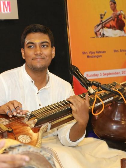 A close-up from the concert at Sri Shanmukhananda Sabha in Mumbai. The joy of performance is what it's all about.