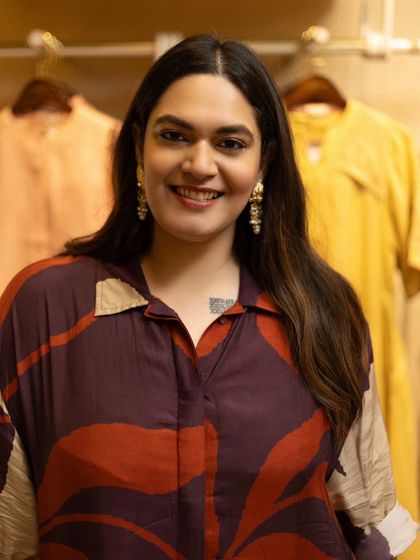 A closer look at my outfit and favorite statement earrings from a local designer. My personal style often mixes bold, printed tops with unique, handcrafted Indian jewellery.