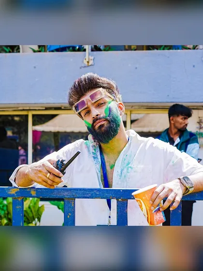 In the zone during the United Colours of Bangalore Holi festival. It's not just about playing music; it's about managing the event from start to finish to ensure everything runs smoothly.