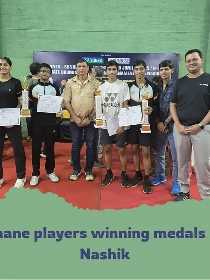 A group of our medal-winning players at the state tournament in Nashik.