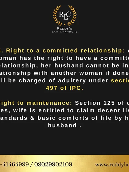 A duplicate of the previous image, emphasizing a woman's right to a committed relationship and her entitlement to maintenance from her husband.