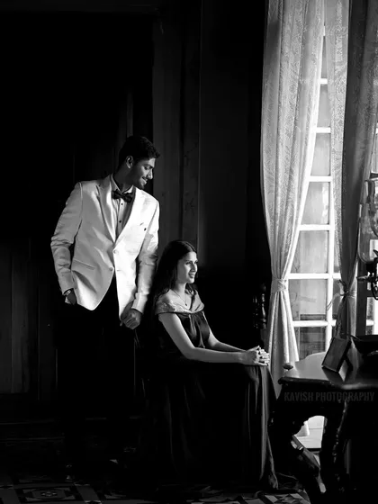 Another beautiful black and white portrait from the same series, highlighting the contrast and emotion of the scene.