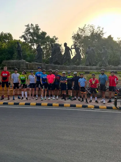 A group shot from our Wednesday spin, proving we are out here to shine, week after week.