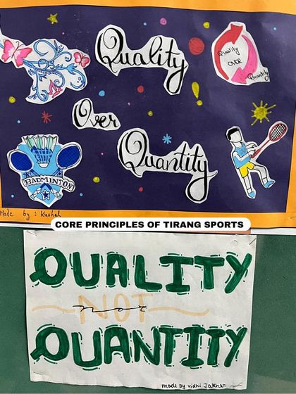 A collage of the creative posters made by our students. These activities not only foster creativity but also help reinforce the principles of focused and effective training.