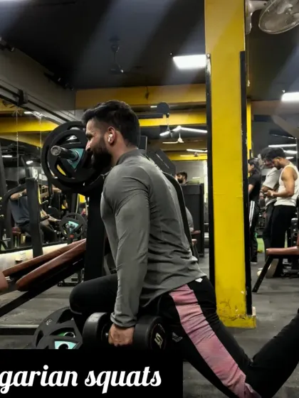 Day 27: Finishing leg day with Bulgarian squats to improve balance and target each leg individually.
