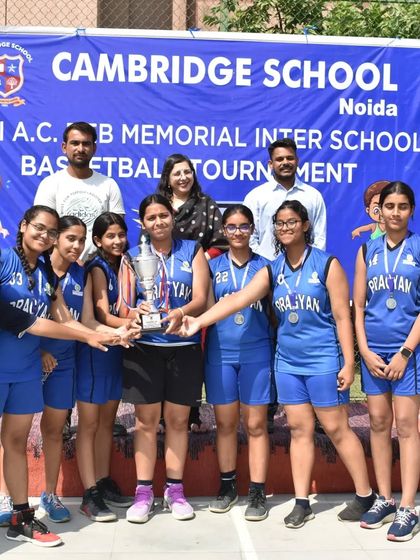 The winning girls' team at the Cambridge School tournament. It's fantastic to see so much talent and passion for the game.