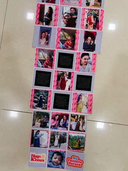 Here you can see the infinite box partially unfolded, showing the grid of photos and messages that make up this never-ending memory gift.