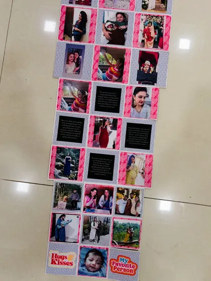 Here you can see the infinite box partially unfolded, showing the grid of photos and messages that make up this never-ending memory gift.