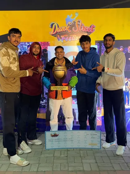 My boys celebrating their win at the Dunk Street under 19 tournament. They played with heart and deserved this victory.