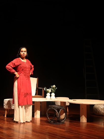 A still from a rehearsal of "The House of Bernarda Alba."