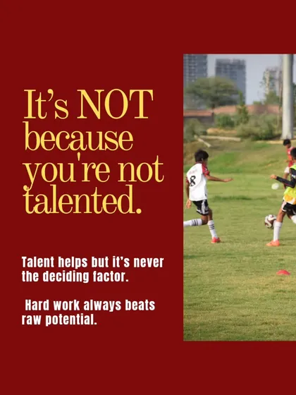 It's not because you're not talented. Hard work always beats raw potential. We focus on developing a relentless work ethic in every player.