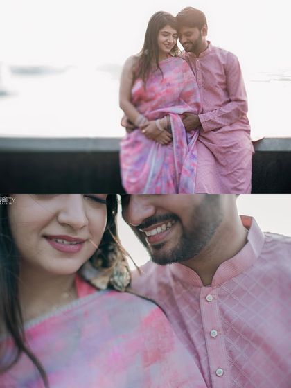 Close-up portraits that capture the happy, intimate expressions of the couple. The soft, warm light of the morning makes these moments feel even more special.