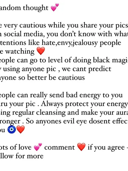 Be cautious about what you share on social media, as jealousy can lead to energetic attacks. I always advise regular cleansing and aura protection to shield yourself from the evil eye.