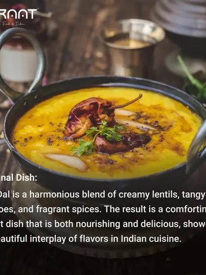The final Aam Dal is a harmonious blend of creamy lentils, tangy mangoes, and fragrant spices.