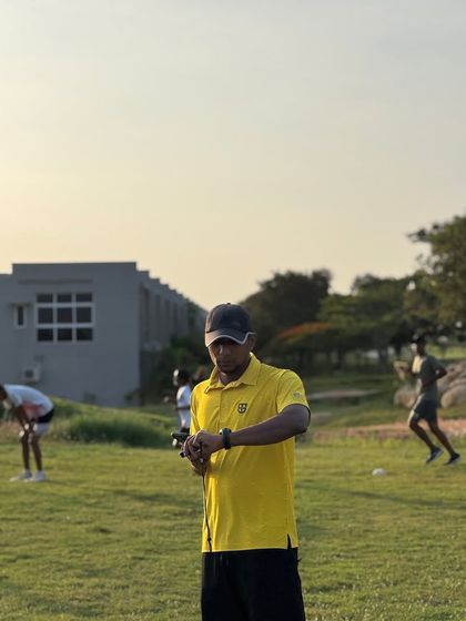 Meet Coach Bharani, our Strength & Conditioning Expert. He leads with energy and sweat, demonstrating every drill from running mechanics to explosive strength work. He instills grit and the confidence to handle pressure when it counts.