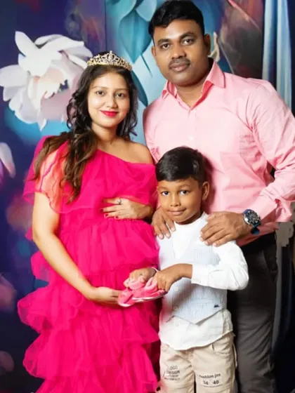 A lovely family portrait taken during a maternity session. I capture the joy of the parents and the excitement of the older sibling for the new baby.