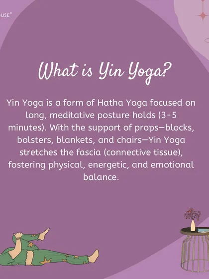 What is Yin Yoga? It's a meditative practice of long-held postures using props to stretch deep connective tissues (fascia). Our Yin Yoga TTC teaches you how to foster physical, energetic, and emotional balance.