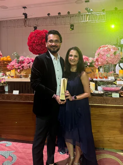 Posing with our award from the India's Best Wedding Makers. It's moments like these that make all the hard work and long hours incredibly fulfilling.