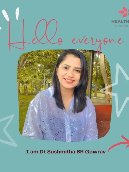 Namaste, I'm Sushmitha. As a professional nutritionist and a mother of two, I am passionate about creating homemade, wholesome food that you can trust for your family's health.