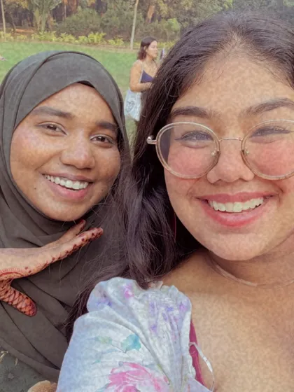 A happy selfie from two poets who met during a Delhi Poetry Slam video shoot. We love seeing new friendships blossom within our community.