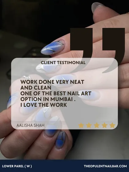 "One of the best nail art option in Mumbai." This is such a huge compliment. Thank you so much.
