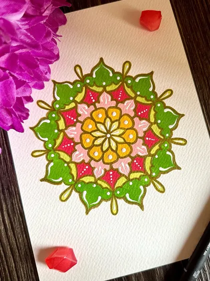 This piece is a celebration of color and life. The combination of pink, green, and yellow creates a joyful and energetic vibe, a perfect reminder to do more of what makes your soul happy.