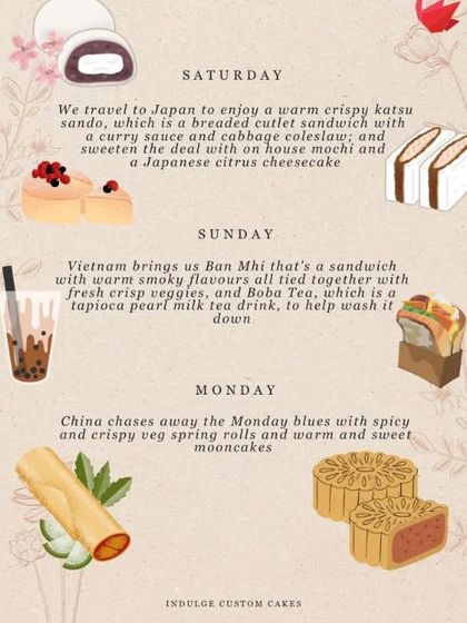 The second half of our Asia Week journey. This menu featured a crispy katsu sando from Japan, a smoky Banh Mi from Vietnam, and spicy spring rolls from China.