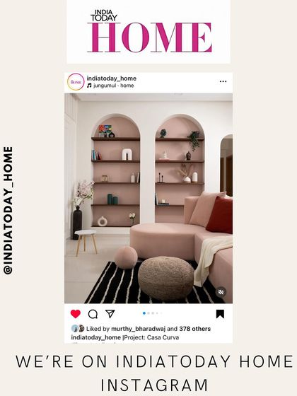 My "Casa Curva" project, with its celebration of graceful curves and soft pastel colors, was featured on the India Today Home Instagram. It's wonderful to see this unique design shared with a wider audience.