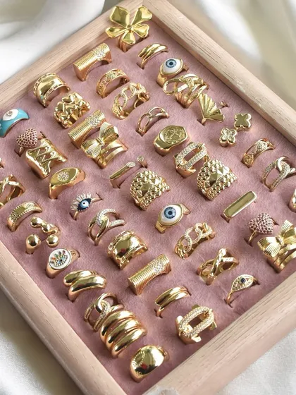 Another look at my new ring collection. I love mixing and matching the different styles to create a unique look every day.