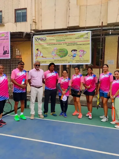 A group of participants from the Women's Singles event at the WCG festival. We foster a strong sense of community and sportsmanship among players.