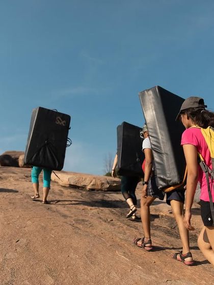 Another shot of our crew on the move. Our events are a chance to explore stunning landscapes and appreciate the beauty of our planet.